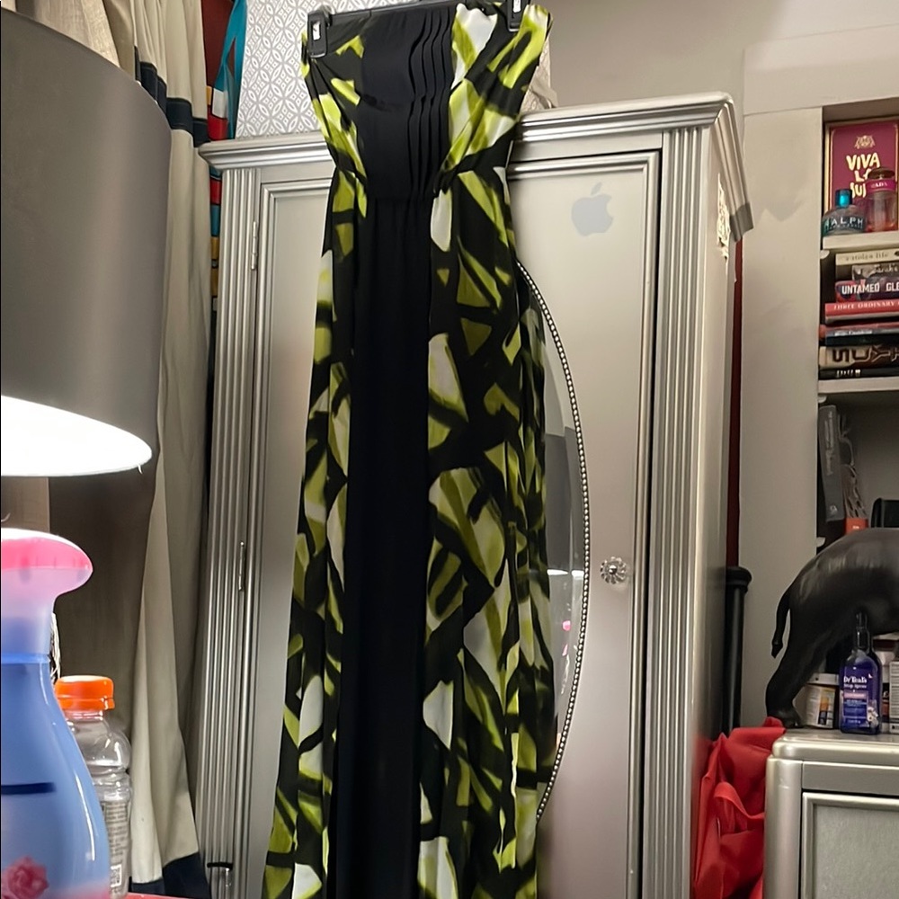 Guess Black and Green Strapless Sundress for Weddings